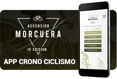 Ascensión Morcuera es una aplicación móvil para medir y comprar tiempos en el ascenso ciclista al puerto de la Morcuera
