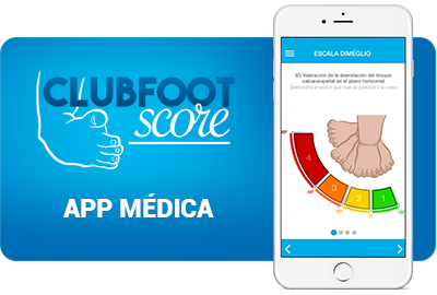 Clubfoot score es una aplicación médica que mide la severidad de la enfermedad conocida como Pie equinovaro o Pie Zambo