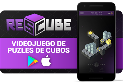 Rescube en un ingenioso videojuego de puzles de cubos en 3D. Disponible gratis en Google Play Store y App Store